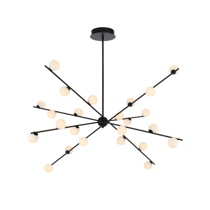 Telbix Captiva Contemporary Pendant Hanging Lamp Light Metal Glass Black Opal Matt Sand
