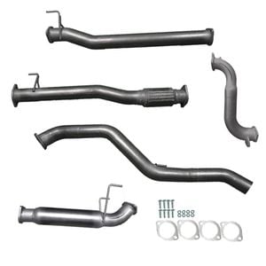 Ignite Exhausts Turbo Back For Isuzu D-max 3l 3" No Cat With Hotdog Raw Aluminised Steel
