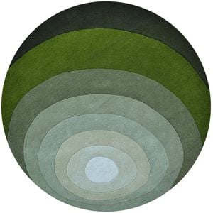 Handtufted Wool Rug-florian 6446-sage Green-160x160cm