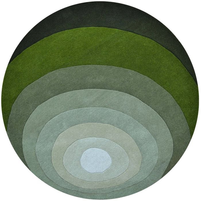 Handtufted Wool Rug-florian 6446-sage Green-160x160cm