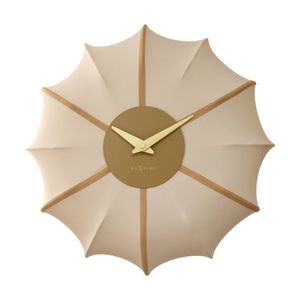 Nextime Ultimo Wall Clock Fabric Oriental Lantern Silent Champagne 50cm