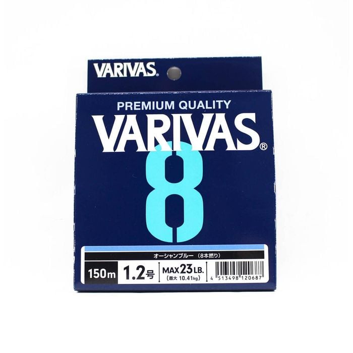 Varivas 8 PE x8 Braid 150m Blue Fishing Line 23lb (PE 1.2)