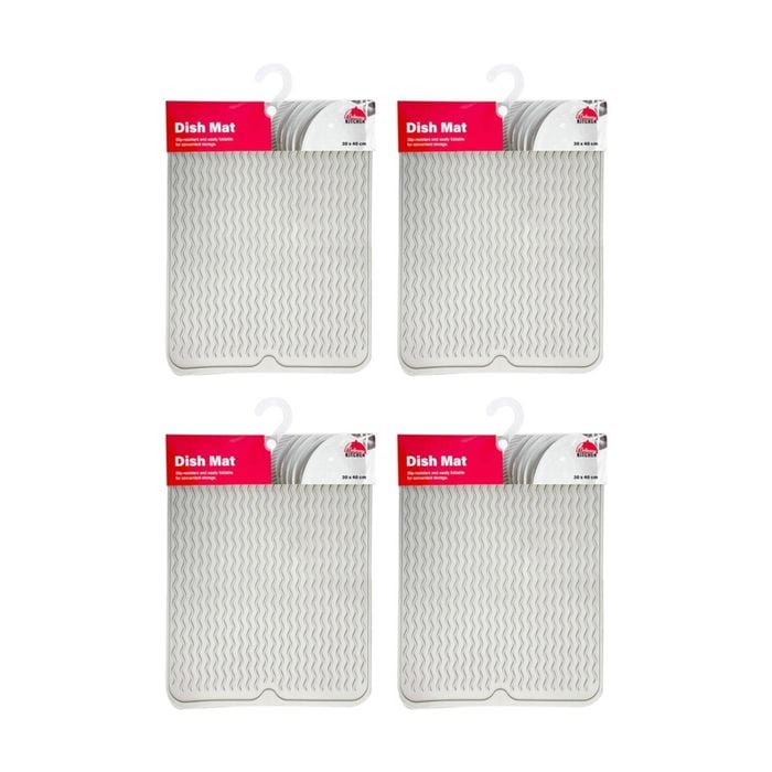 4PK Culinary Kitchen Slip-Resistant Heat Protection Dish Mat 30x40.5cm White