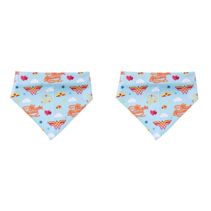 2PK The Stubby Club Wonder Woman Themed Dog Bandana Large