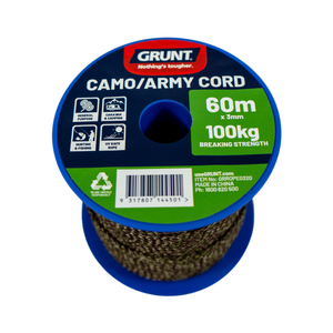 GRUNT 3mm x 60m Camo Army Cord - 3mm x 60m