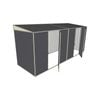 Build-a-Shed 1.5 x 4.5 x 2m Dual Single Hinged Side Door Skillion Shed - Grey