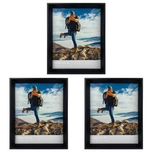 3PK Frankie & Me Window Wooden 8x10'' Picture Frame Home Photo Decor Black