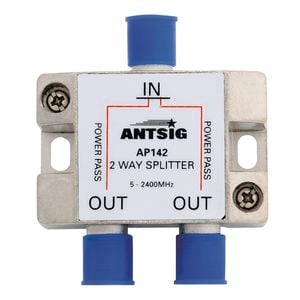 Antisig F-Connector Splitter - 2 Way