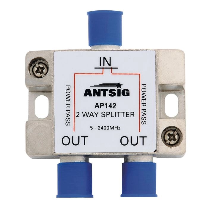 Antisig F-Connector Splitter - 2 Way