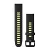Garmin Fenix 7S Pro 20mm QuickFit Silicone Replacement Black Electric Lime