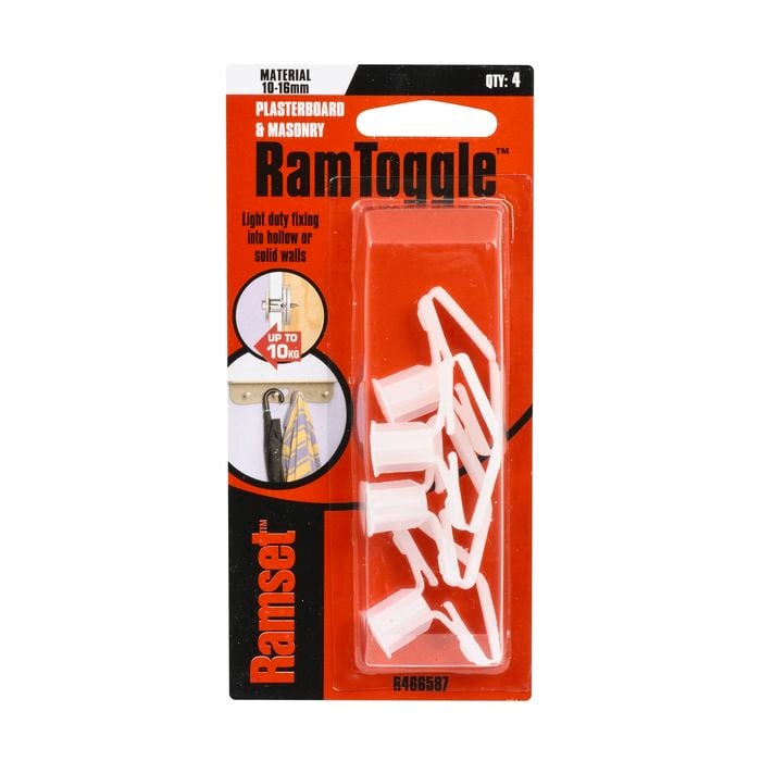 Ramset 8 x 16mm Nylon RamToggle - 4 Pack