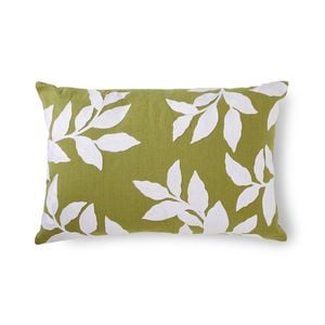 MadrasLink Riviera Green Embroidered Cushion