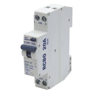 DETA 20A Residual Circuit Breaker with Overload Protection