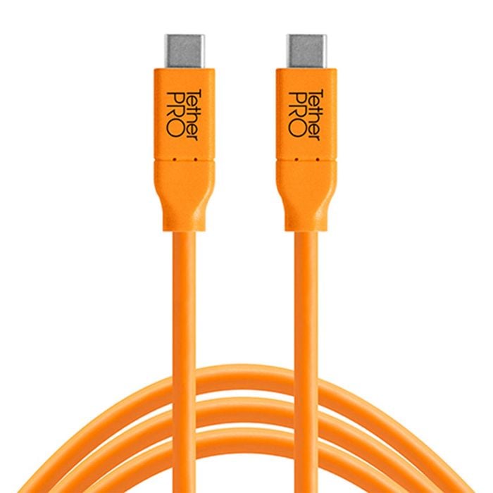 Tetherpro USB-C to USB-C 90cm - Hi-Vis Orange