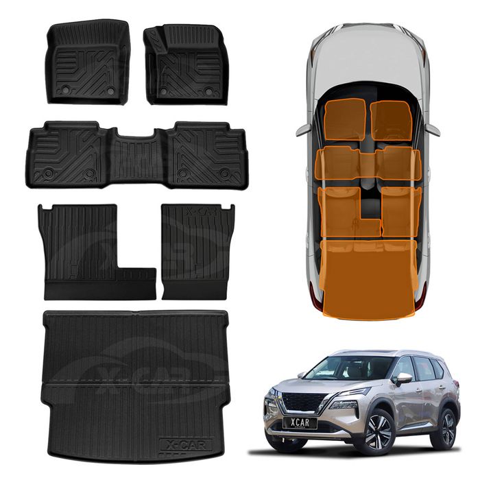 Floor Mats Boot Liner Set for Nissan X-trail Xtrail T33 5 Seats 2022-Onwards e-POWER