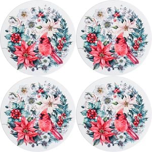 4PK LVD Trivet Red Robin Decorative Tableware/Serveware Home Kitchen
