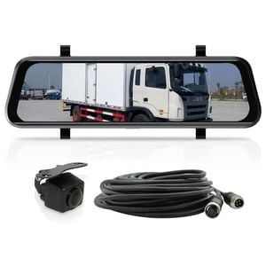Elinz K Series 9.6" Full Screen Display Clip-on Mirror Ahd Monitor 1080p Reversing Camera 10m Cable