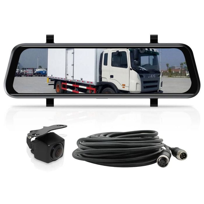 Elinz K Series 9.6" Full Screen Display Clip-on Mirror Ahd Monitor 1080p Reversing Camera 10m Cable
