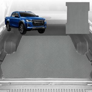 6D Diamond Ute Tub Mat for Isuzu D-Max Crew Cab (RT50/85) 2011-2020 (with Spray on Liner or no Liner) - Grey