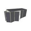Build-a-Shed 1.5 x 4.5 x 2m Double Hinged Side Door Skillion Shed - Grey