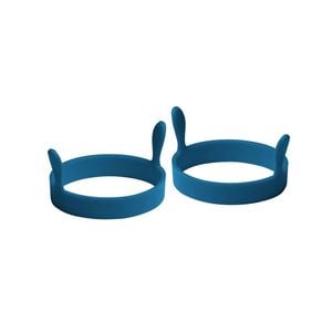 2pc Cuisena 9cm Silicone Egg Rings Set Round - Blue