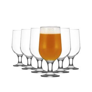 LAV 12 Piece Belek Snifter Beer Glasses Set - Classic Tulip Goblets with Stem for Craft Beers, Ales - 375ml
