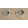 Miles Nelson Flange End For Towel Rail 19mm White 2pk