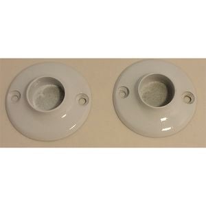 Miles Nelson Flange End For Towel Rail 19mm White 2pk