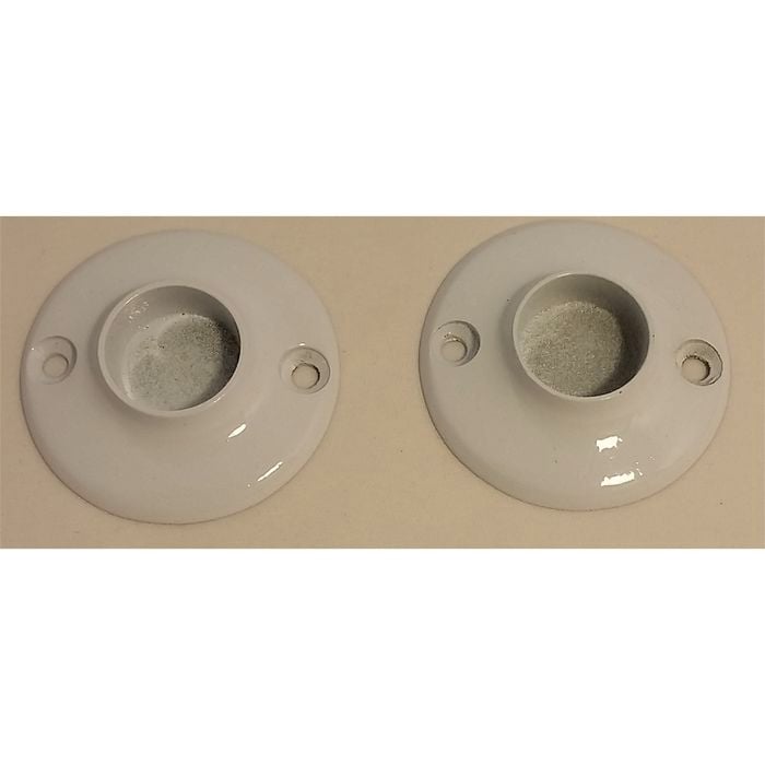 Miles Nelson Flange End For Towel Rail 19mm White 2pk