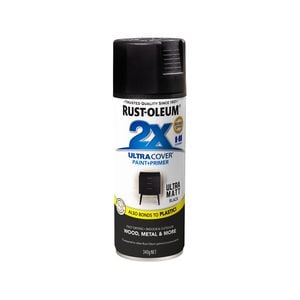Rust-Oleum 2X Ultra Cover Ultra Matt Black Spray Paint 340g