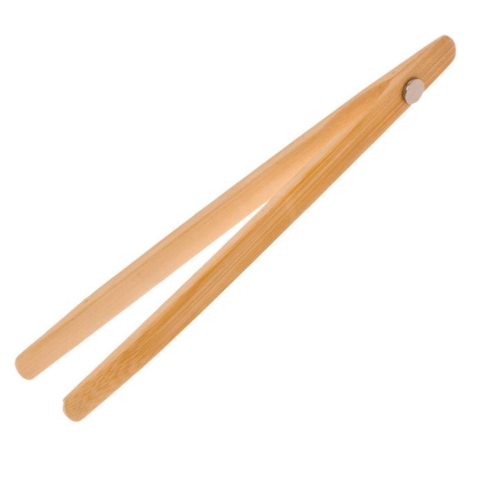 Appetito Bamboo Toast Tongs W/ Magnet 20cm Home Kitchen Cooking Utensils