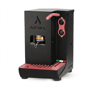 AROMA Plus+ "Touch Of Colour" Black/Pink Italian E.S.E Coffee Pod Machine