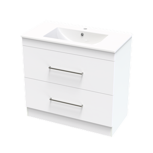 Clearlite Bathrooms 900mm White Cashmere Valley Floor Standing Vanity