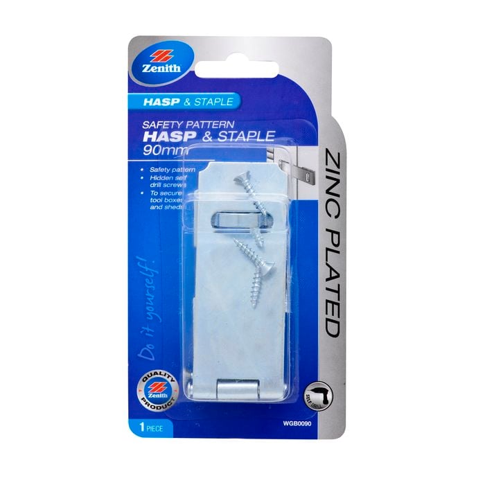 Zenith Hasp & Staple Safety Pattern ZP 90mm WGB0090