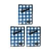 3PK Braz Vinyl Flannelback Checkered Tablecloth 132x178cm Assorted