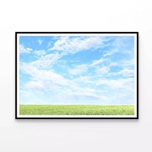 Grassy Field and Blue Sky  Print 100% Australian Made 90x60cm  (Poster)