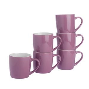 Argon Tableware Tea Coffee Stoneware Contemporary Coloured Mugs - 340ml - Pack Of 6
