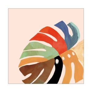 Artey | Rainbow Fern I - Stretched Canvas - Stretched Canvas - 100 x 100cm