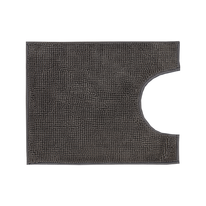 Softouch 57 x 50cm Charcoal Grey Duke Microfibre Bath Mat
