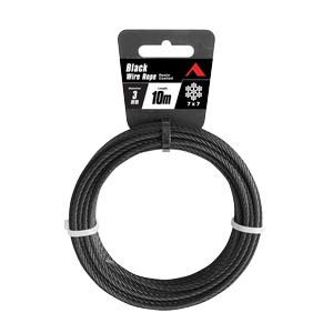 Pinnacle 3mm x 10m Black Resin Wire Rope
