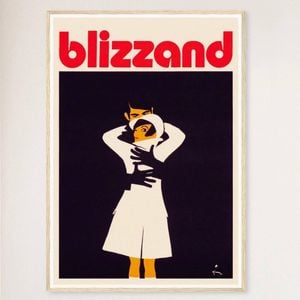 Galrie Blizzand Embrace Retro Vintage Advertising Poster Stunning Art Print for Home, Wood Frame, A1 60 x 84cm (23 x 33inch)