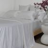 Bedding Co. Flat Sheet 100% Mulberry Silk 22 Momme White King