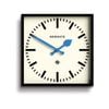 Newgate Number Five Wall Clock Black Blue Hands