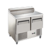 Exquisite Two Door Stainless Steel Top Food Preparation Refrigerators (excluding Pans)