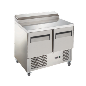 Exquisite Two Door Stainless Steel Top Food Preparation Refrigerators (excluding Pans)
