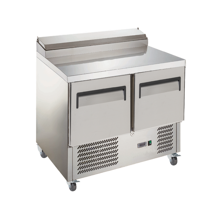Exquisite Two Door Stainless Steel Top Food Preparation Refrigerators (excluding Pans)