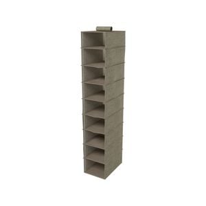 Flexi Storage Wardrobe 220 x 1250 x 340mm Ash 9 Shelf Hanging Organiser