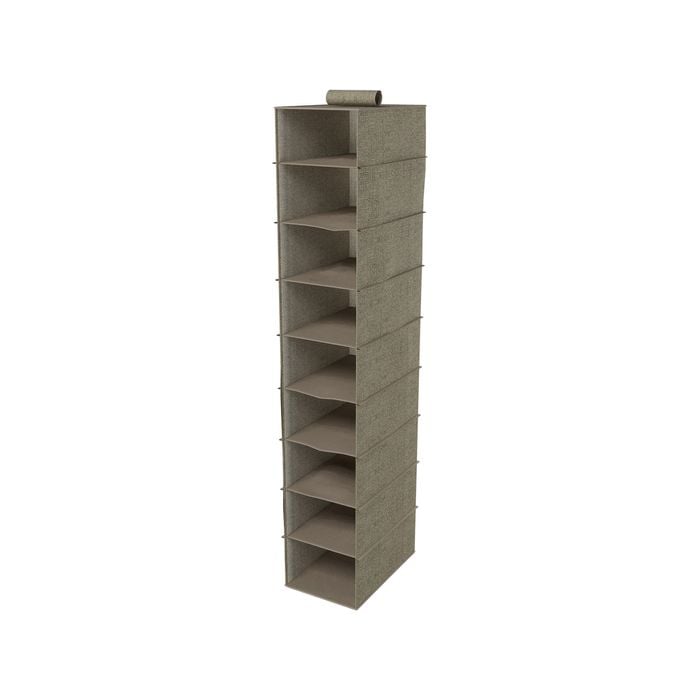 Flexi Storage Wardrobe Ash 9 Shelf Hanging Organiser