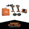 AEG 18V 5.0Ah 2 Piece FUSION Heavy Duty FORCE Kit