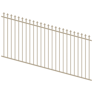 ProtectorAl 1201-2400W x 1200H Paperbark Spear Top Pool Fence Panel Raked Up to 15º